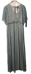 Adrianna Papel Studio Women's Lined Bodice Flutter Sleeve Formal Dress Size 10