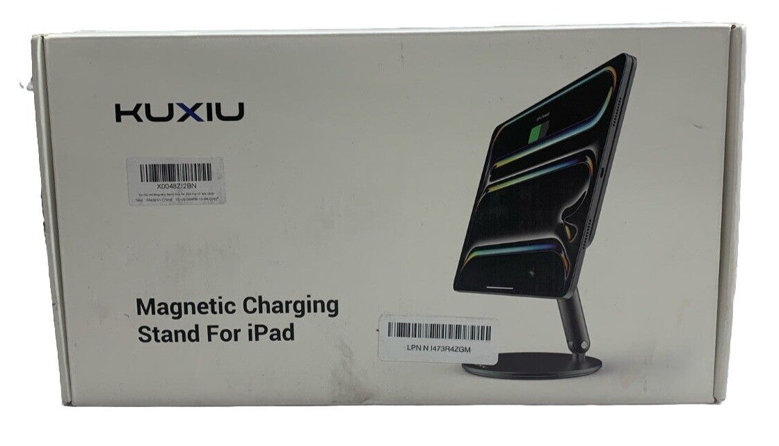KU XIU Magnetic Charging Stand for ipad 13” Pro Gray Foldable Adjustable Angle