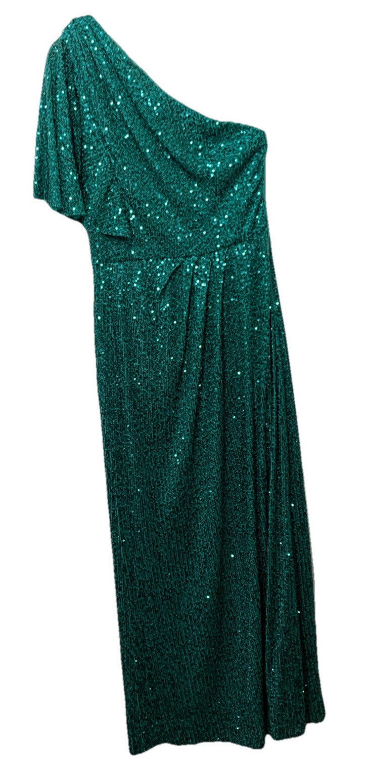 Maggy London Women's Holiday Green Sequin Dress Event Occasion Cocktail Size 4