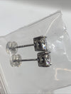 Real Moissanite Stud Earrings 6.5mm 4ct 925 Silver Jewelry Gifts for Women Men