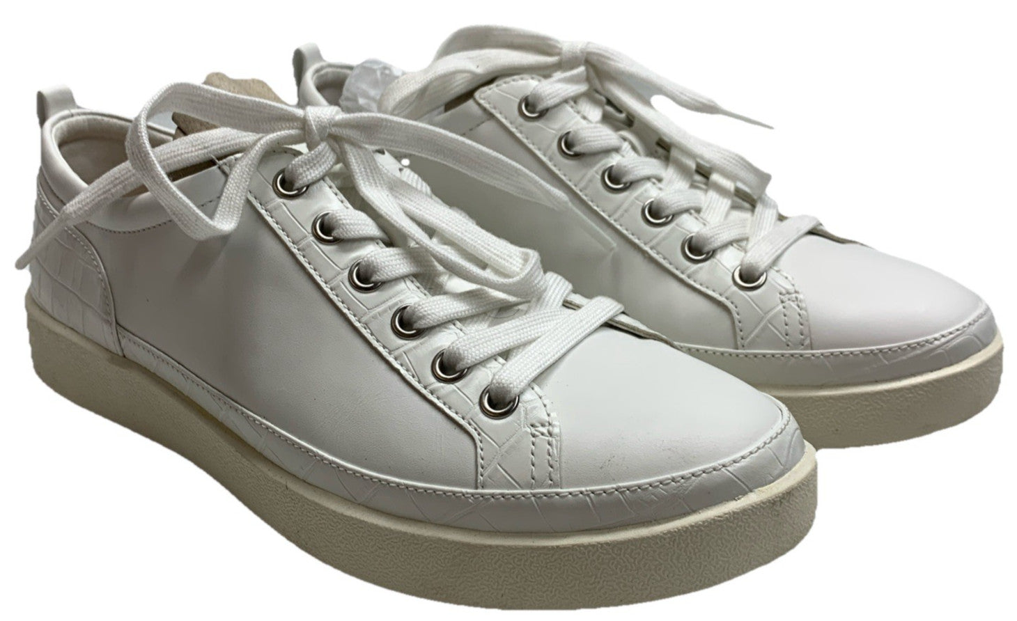 Vionic Womens Winny White Fashion Sneakers Size 9 Casual Comfort Shoes Lace-up