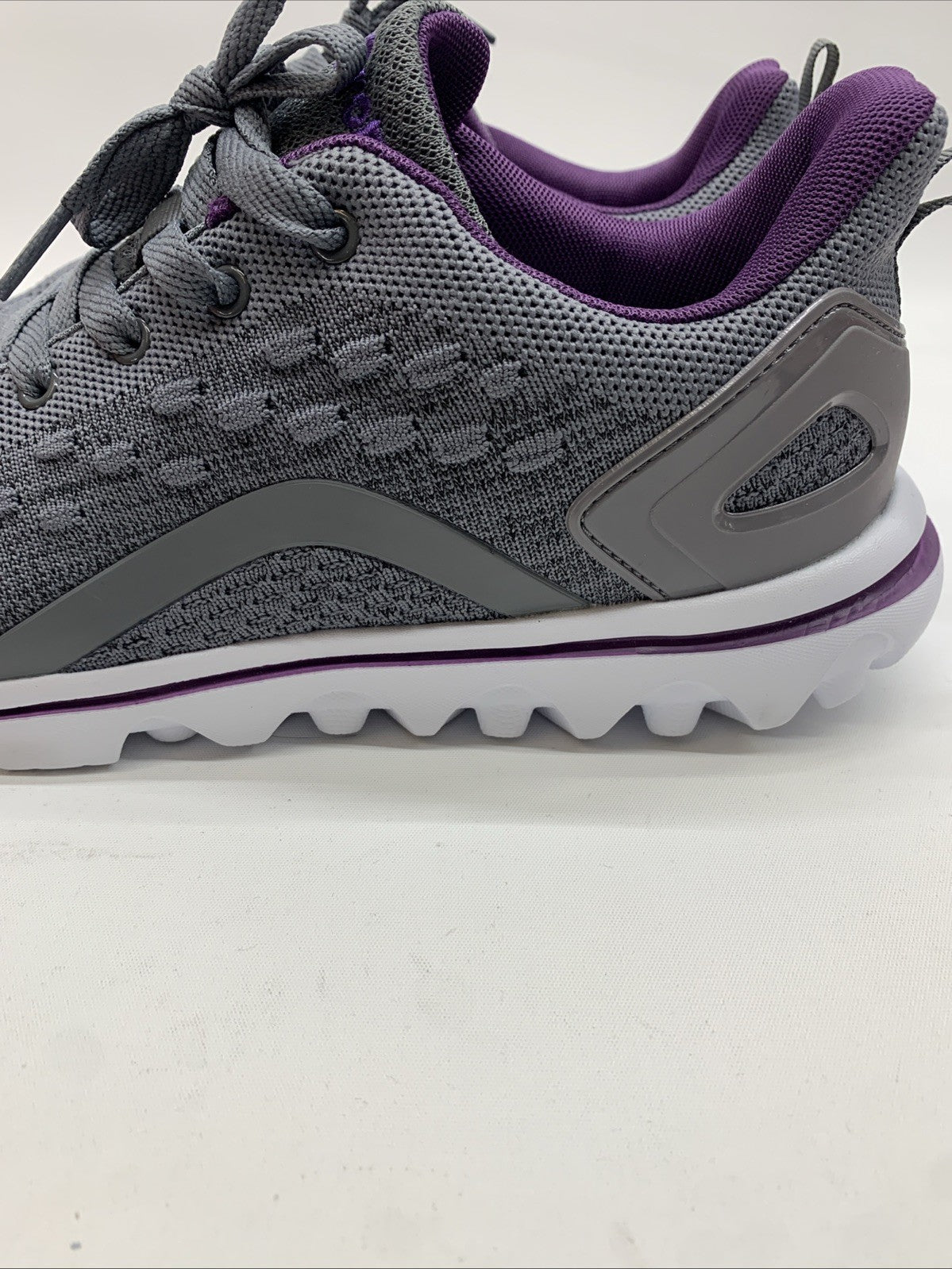 Propet Travelactiv Axial Walking Womens Grey Athletic Shoes Size 9.5 XX(4E) Lace