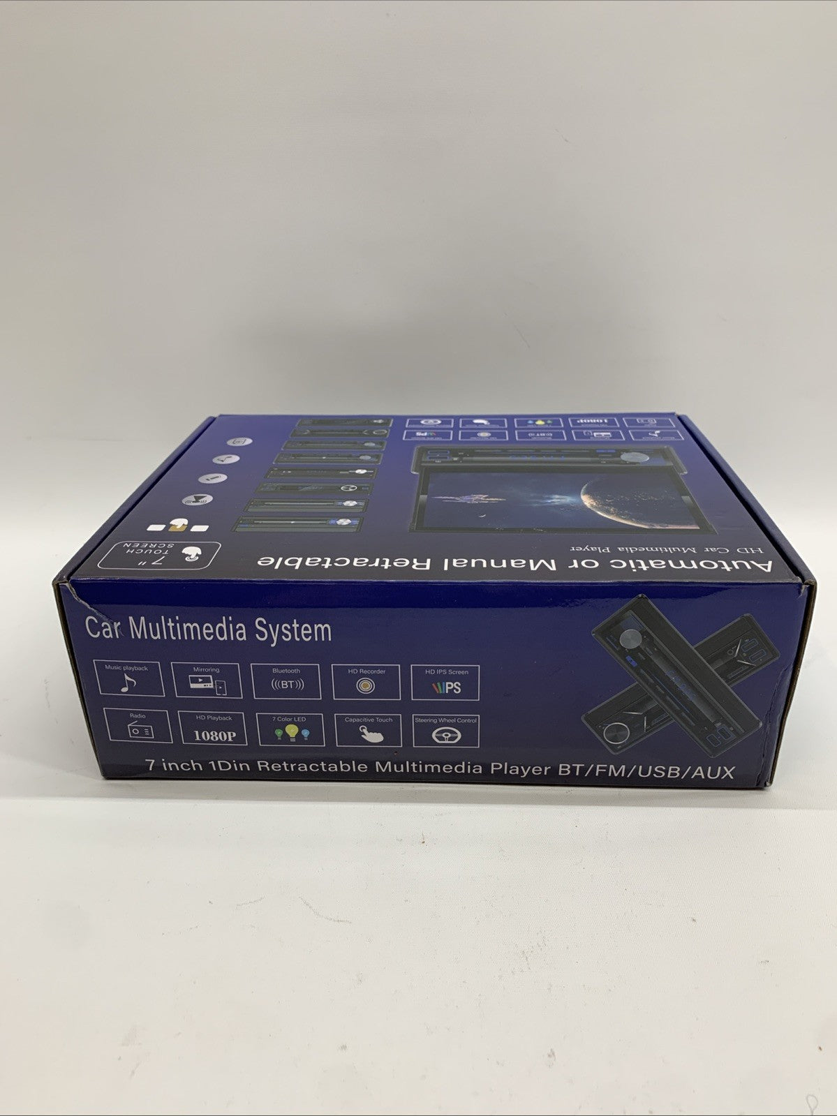 Single 1Din Car Stereo Radio Touch Screen Bluetooth Flip out Carplay Android GAA