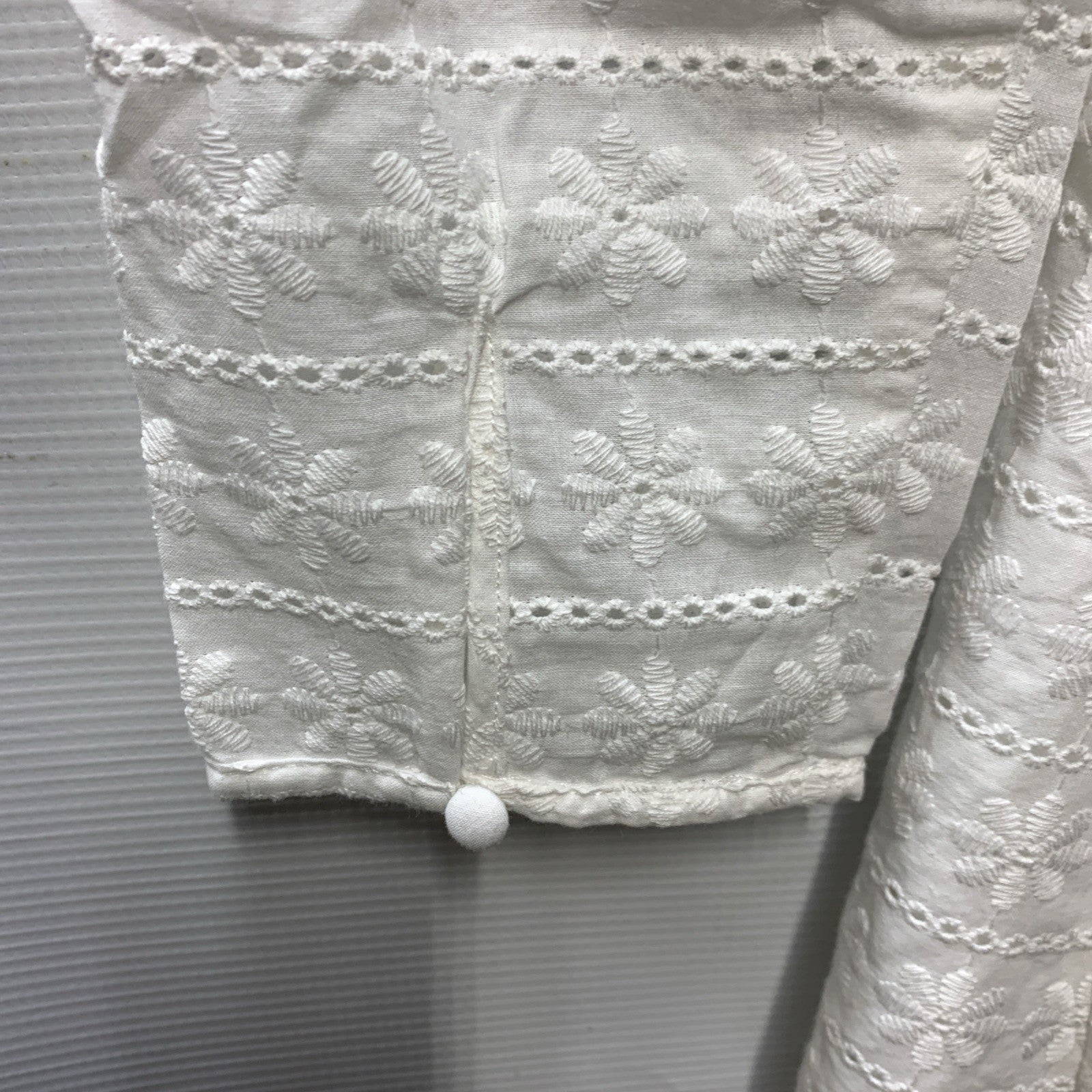 Likely Women's Emelynn Dress White Mini Cute 3/4 Sleeve Ruffle Casual Size 4