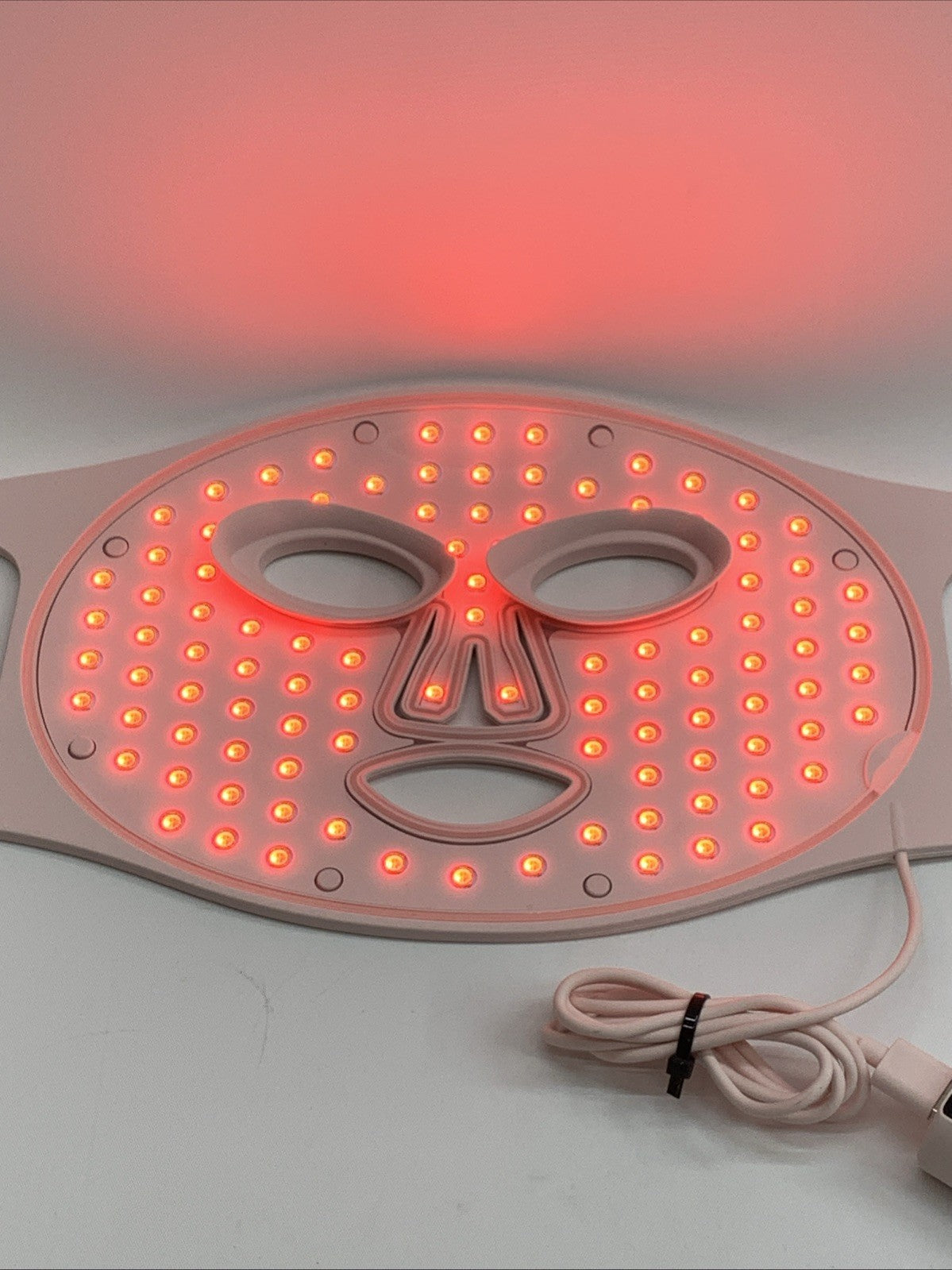 LED Face Mask Light Therapy, 4 Modes Portable Red Light Therapy for Face,2000MAH