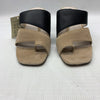 Sanctuary Women's Leather Cafe and Black Brisk Heeled Sandals Size 5.5 Slip-on
