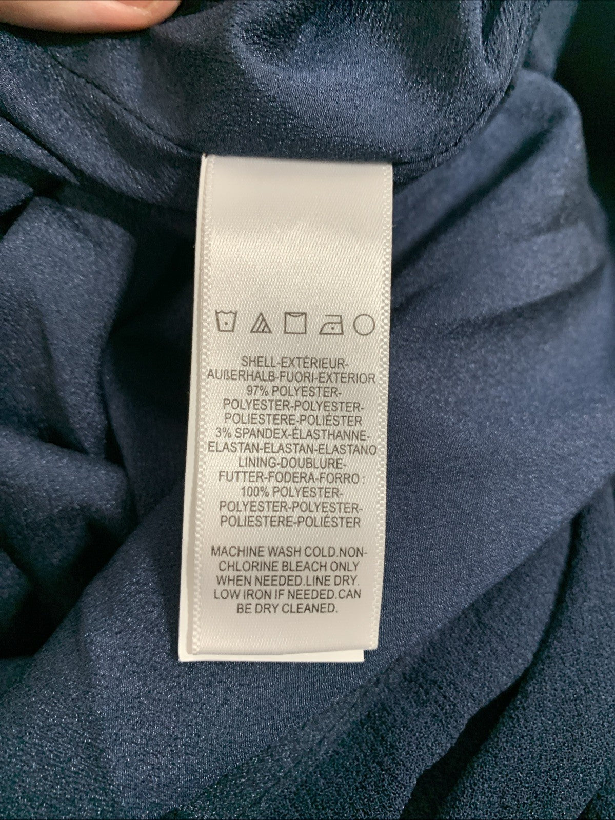 Dress The Population Iris Spaghetti Strap Plunging Long Dress Size M Dark Blue