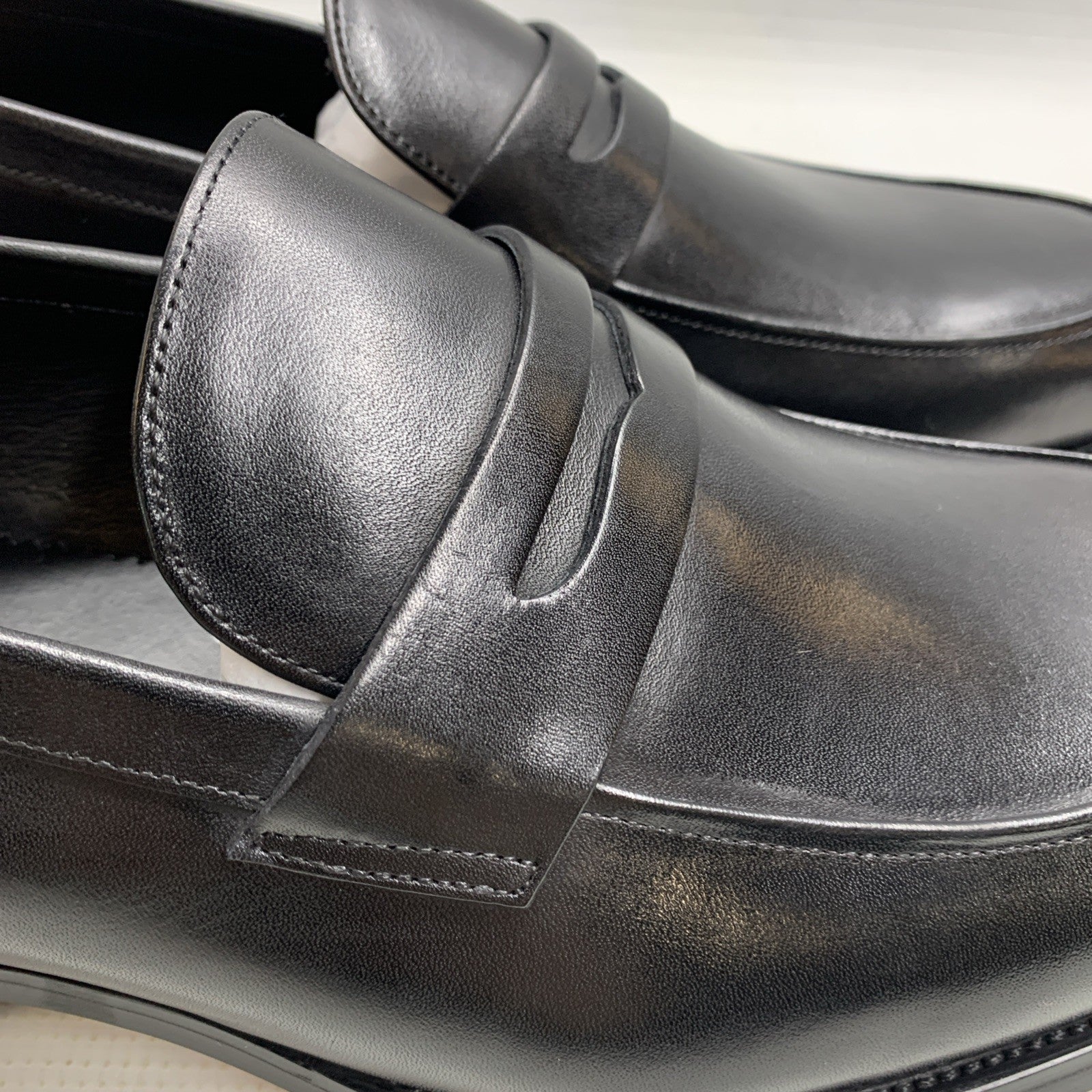 GIFENNSE Men's Dress Shoes Slip-On Loafers Formal Leather Shoes Size 13 Black