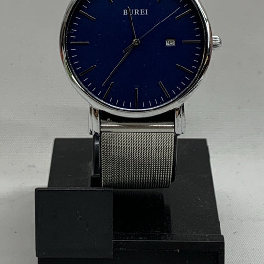 BUREI Men's Wrist Watches Minimalist Analog Quartz Watches for Men with Mesh Ban