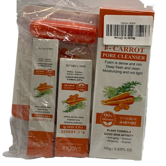 SADOERCAROTENE SERIESB B-CARROT Cleanser, Lip Balm, Serum Eye Cream Organic