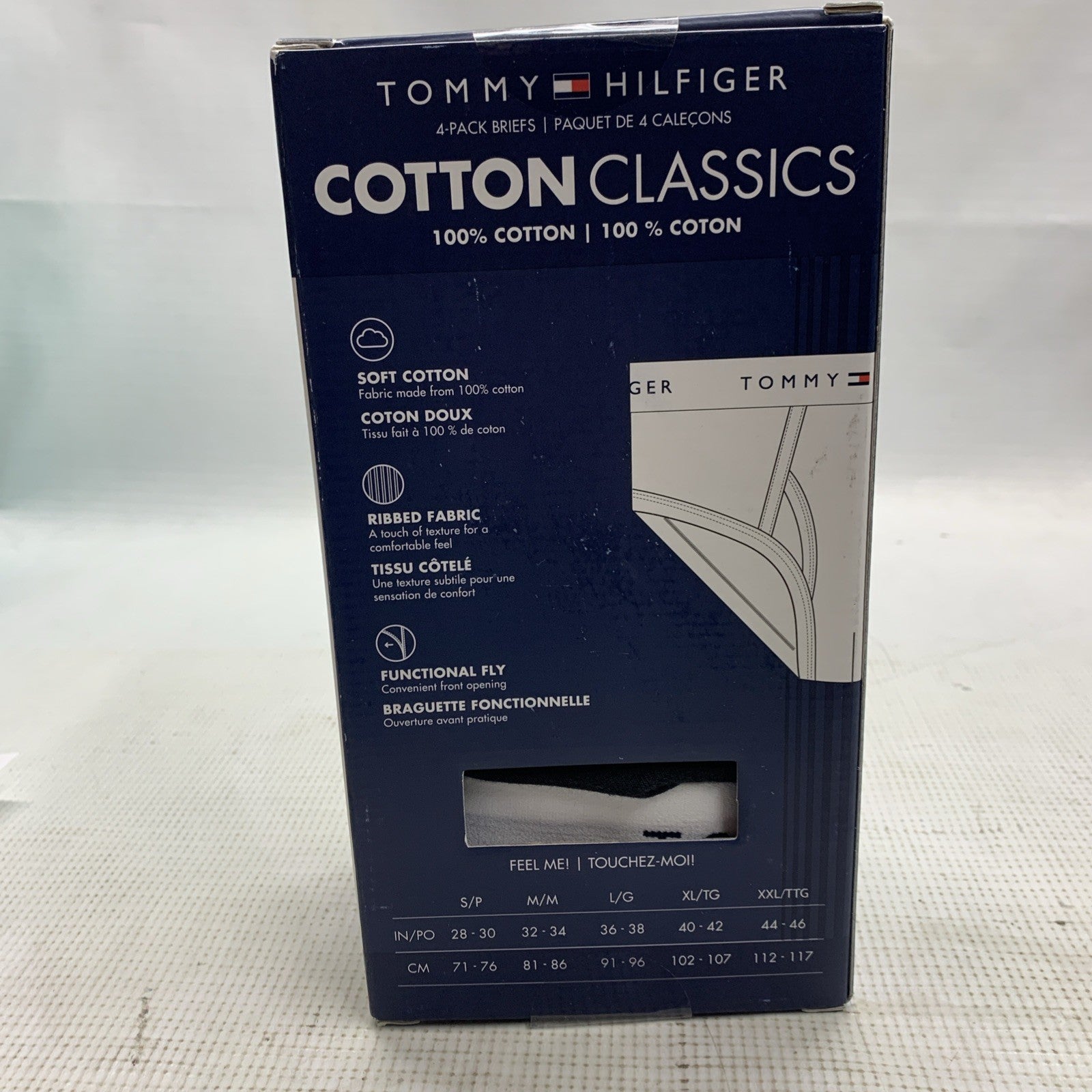 Tommy Hilfiger 100% Cotton Classics Briefs Men's Underwear Size XL - 4 Pack