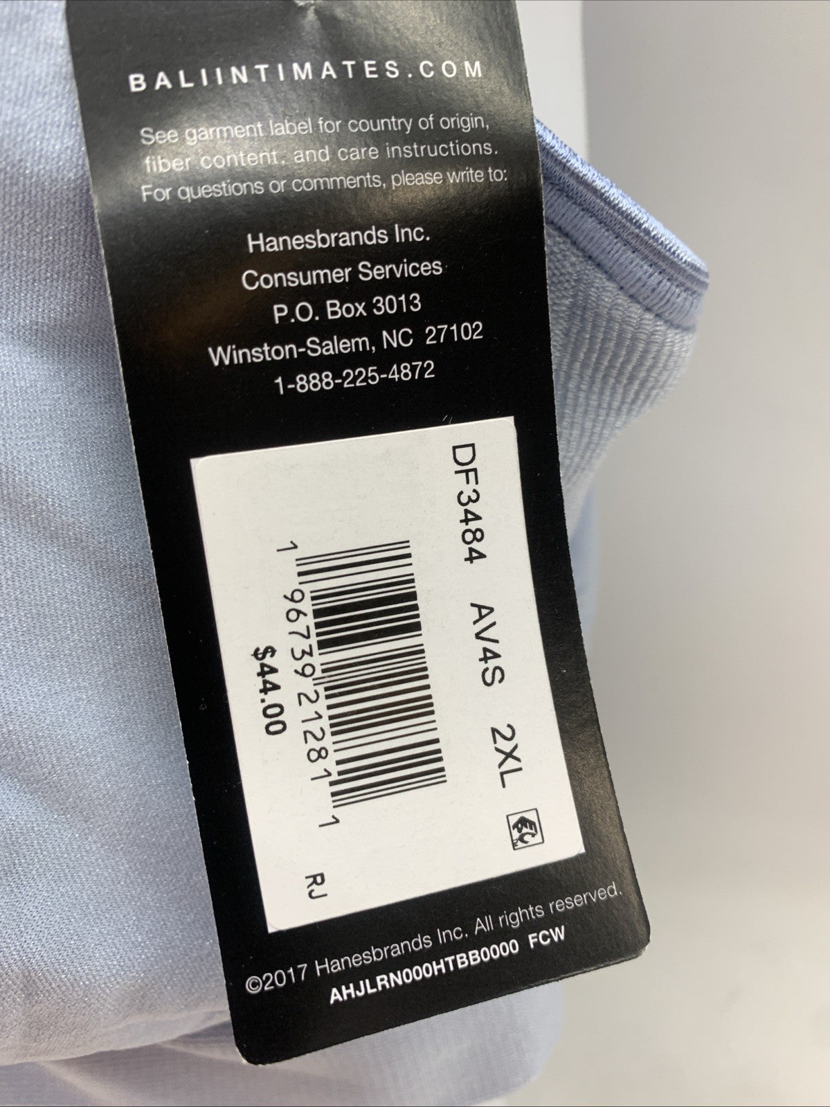 Bali Women's Wireless Bra Comfort Revolution Seamless Light Blue DF3484 Size 2XL