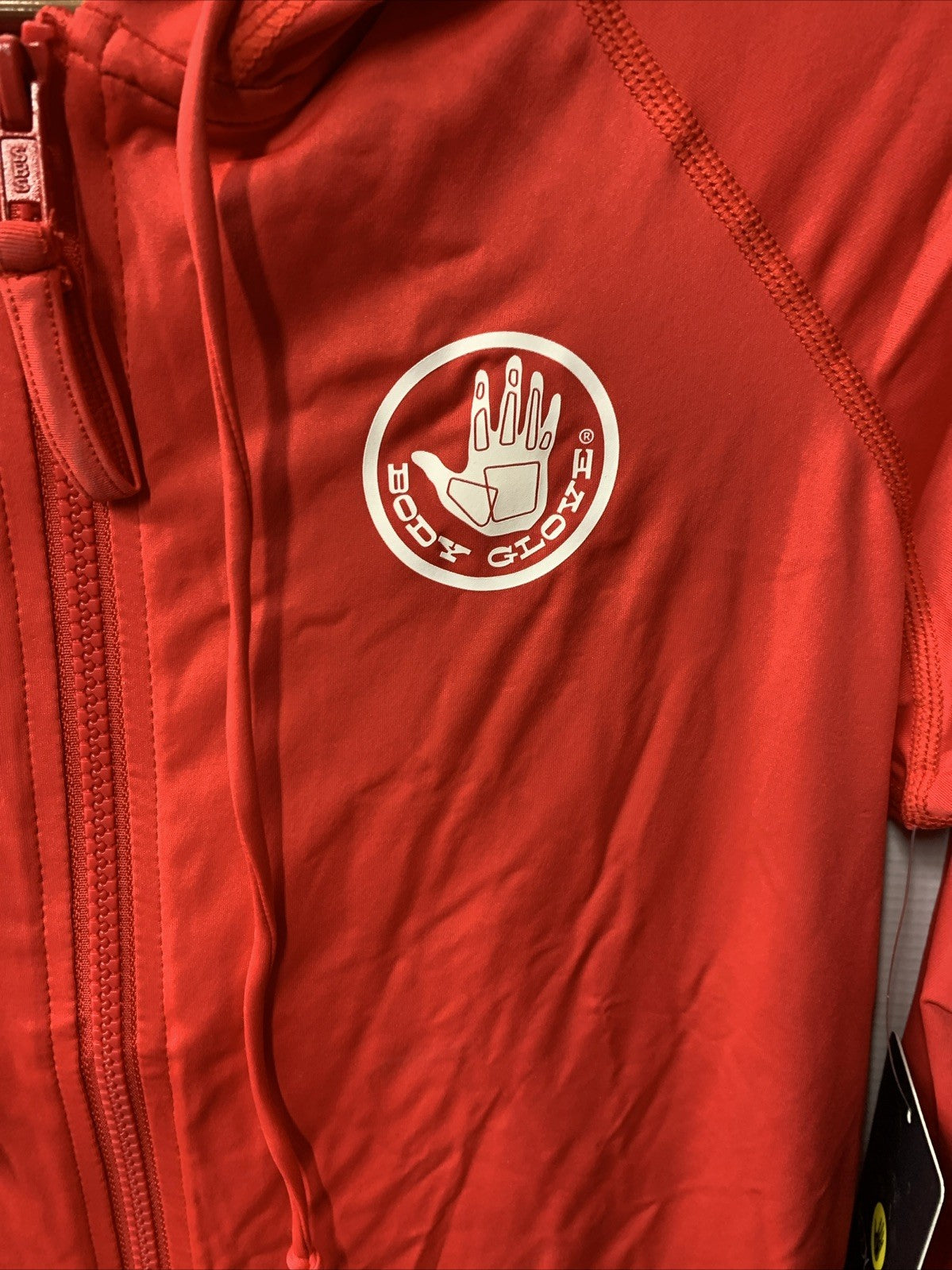 Body Glove Women Smoothies Mandie Hoodie Rash Guard Red XS Long Sleeve Zip Front
