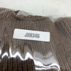 Brown Aelfric Eden women's oversized fisherman cable knit sweater with long sleeves, size XS, styled on a woman.