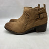 Billabong Tan Take A Walk Began Suede Braided Buckle Zip Up Ankle Boot Size 10