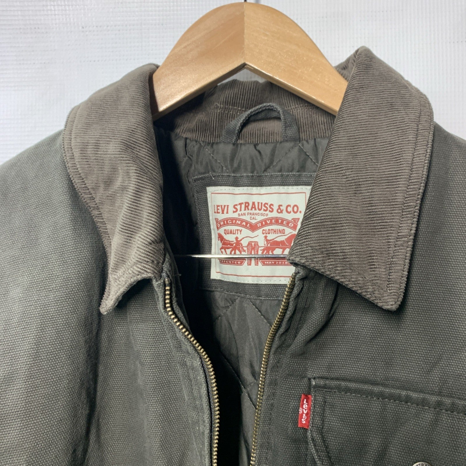 Men's Workwear Depot Jacket Long Sleeve Collared Full-zip Classic with Pockets