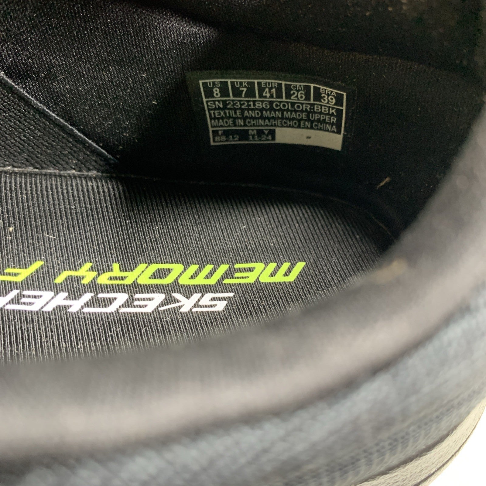 Skecher Summits-Louvin 232186/BBK Shoes Black Size 8 Slip-on Sneaker Lightweight