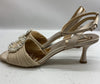 Badgley Mischka Women's Nimah Kitten Heel Sandal Heeled Nude Size 9 Open Toe