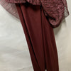 Adrianna Papell Women's Metallic Crinkle Gown Dress Size 4 Party/Cocktail Formal