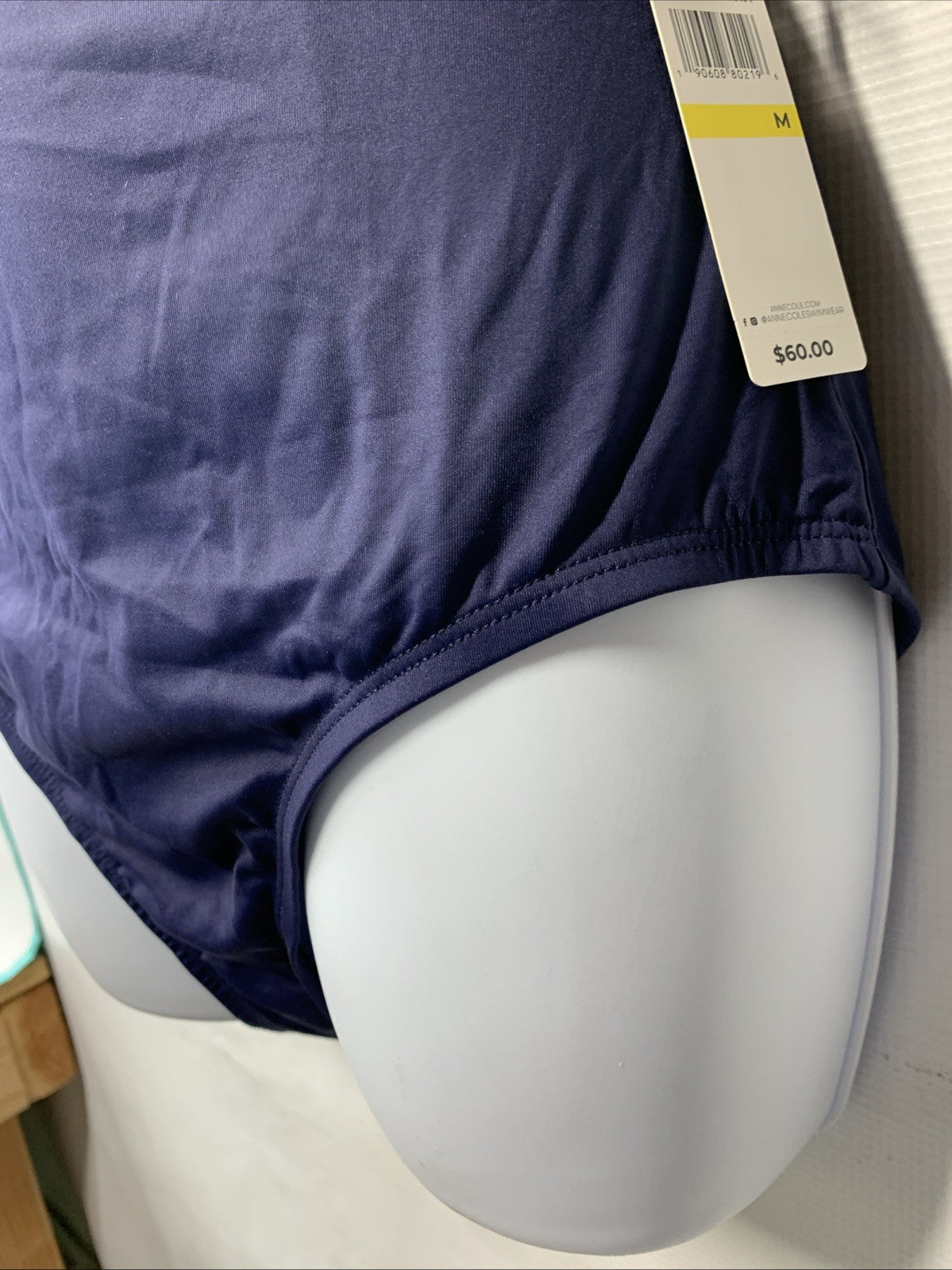 Anne Cole Navy High Waist Tummy Control Swim Bottoms Size Medium Navy MYMB36401