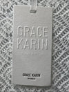GRACE KARIN Womens Long Sleeve Open Front Cropped Cardigan White 2XL Lightweight