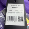 MTV Women's Sports Bra, Longline Seamless Athletic Workout Top Size L/XL Violet