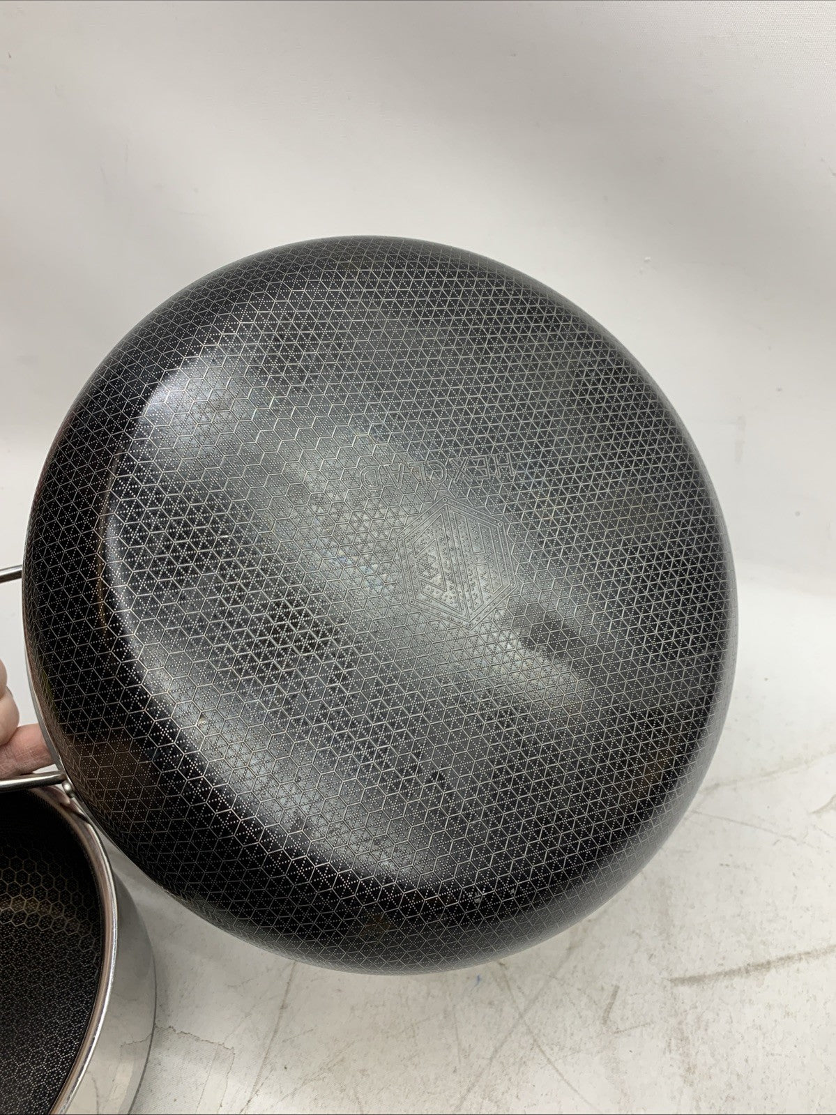 HexClad Hybrid Nonstick 6-Piece Pot Set 8, 3 & 2 Qt Pots with Cover Lids - USED