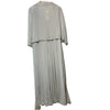 J Kara V-Neck Sleeveless Long Formal Dress With Matching Jacket Silver Size 14W