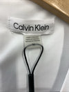 Calvin Klein Women Top White Gathered Neck Sleeveless Pullover Shirt Size 16