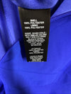 Jessica Howard Women's Halter Bejeweled Ruffle Chiffon Midi Dress Size 22W Blue