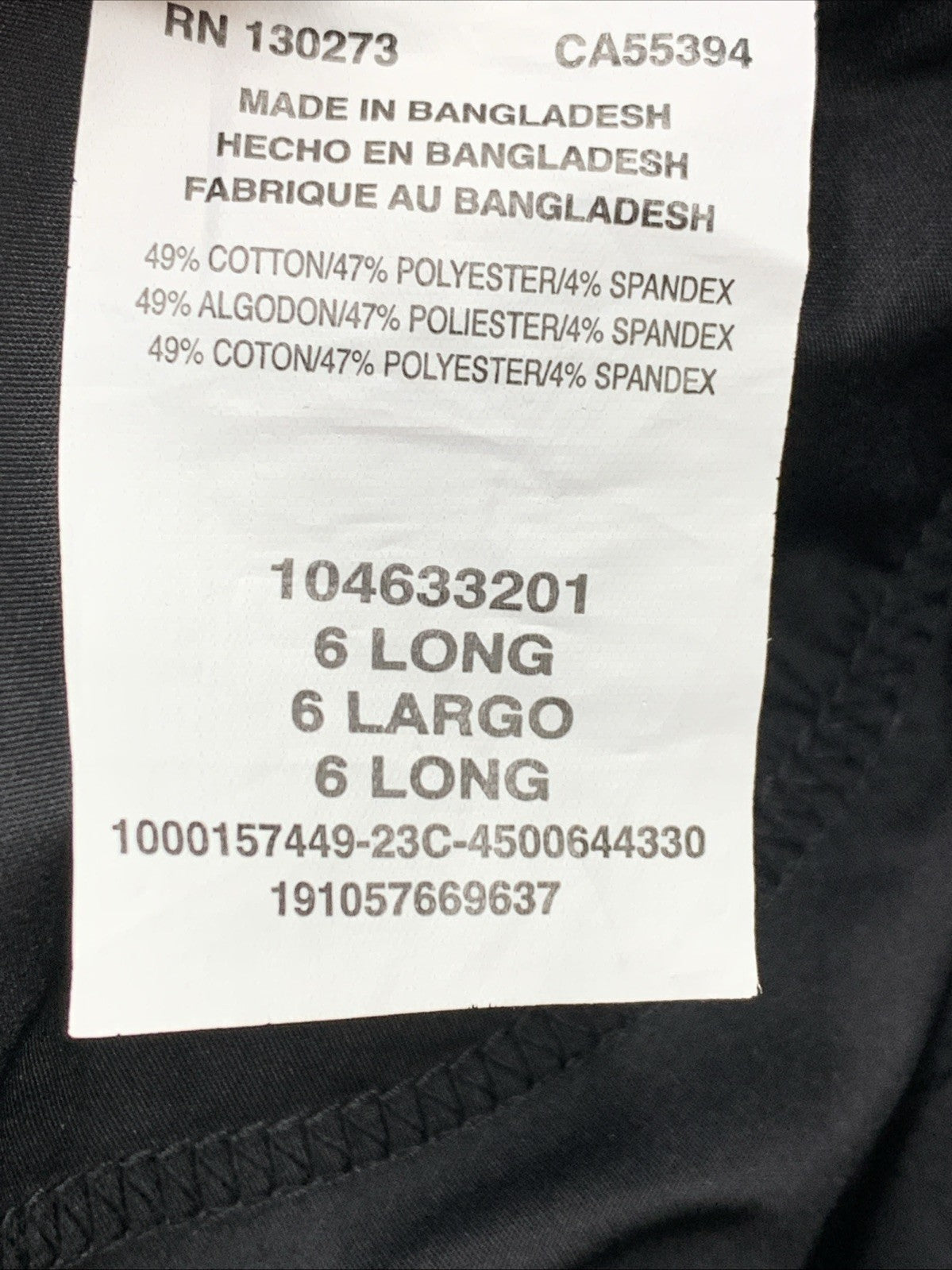 Lee Flex-Motion Women's Mid-rise Long Regular Fit Trouser Pants Size 6 Black