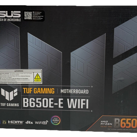 ASUS TUF GAMING B650E-E WIFI AMD AM5 B650 ATX motherboard, 8+2+1 80A DrMOS stage