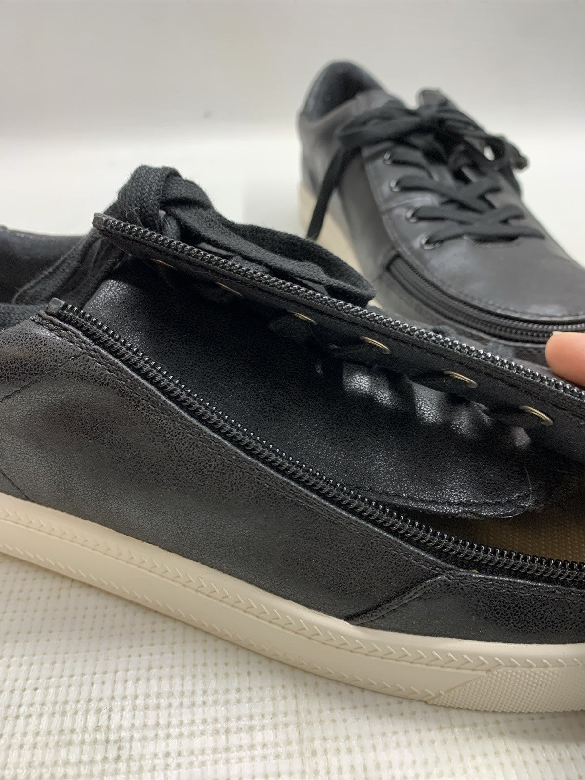 Billy Footwear Billy Classic Lace Low Black Shine Size 9 Shoe Lace-up Sneaker