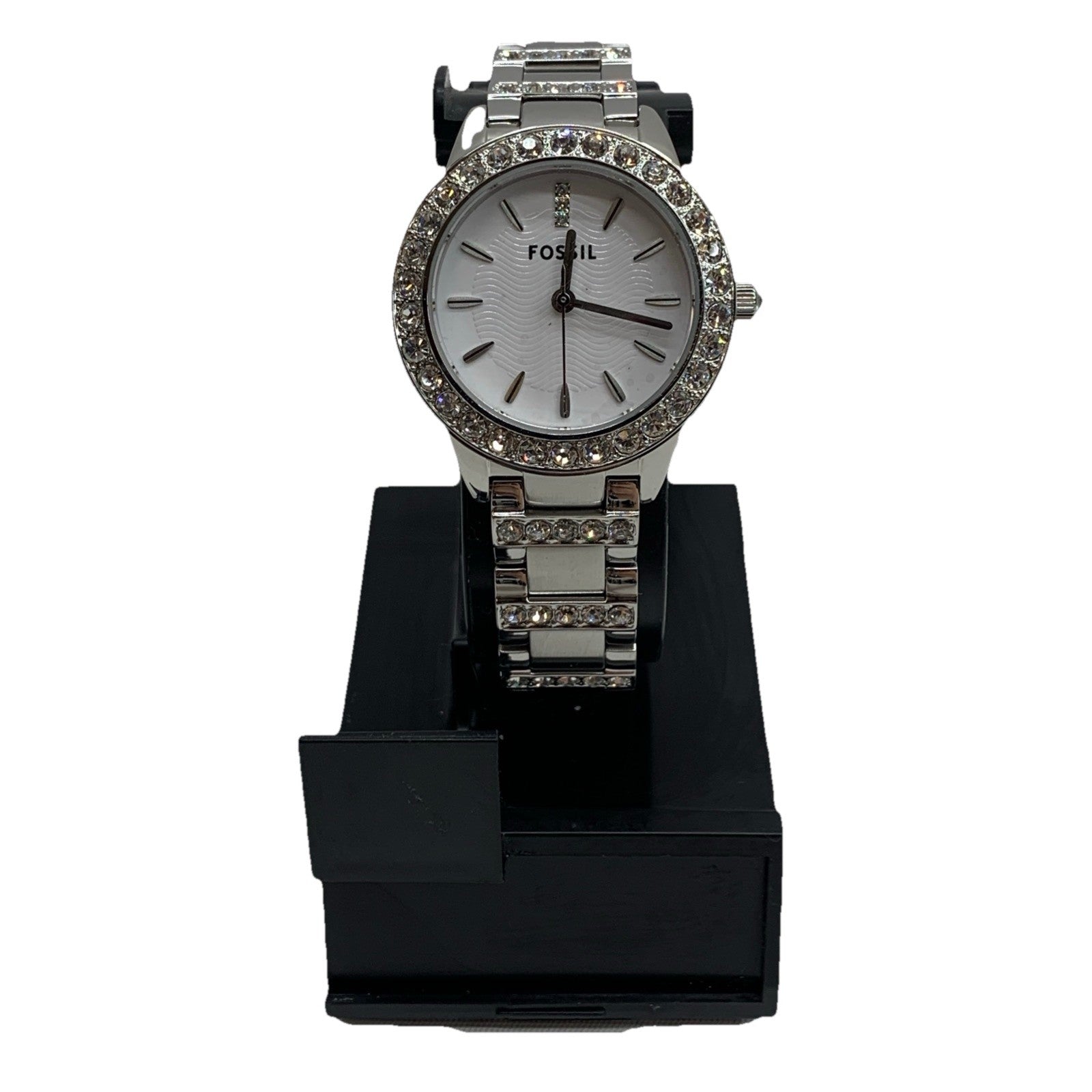 Fossil Jesse ES2362 Stainless Steel Wrist Watch Round Silver-tone Band for Women
