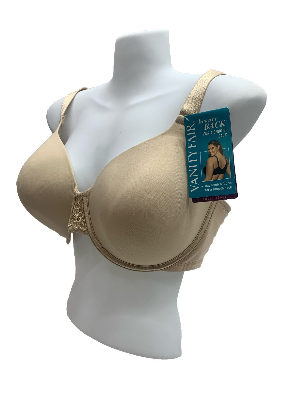 Vanity Fair Beautiful Benefits Contour Back Smoother Bra 76380 Size 38DD Nude