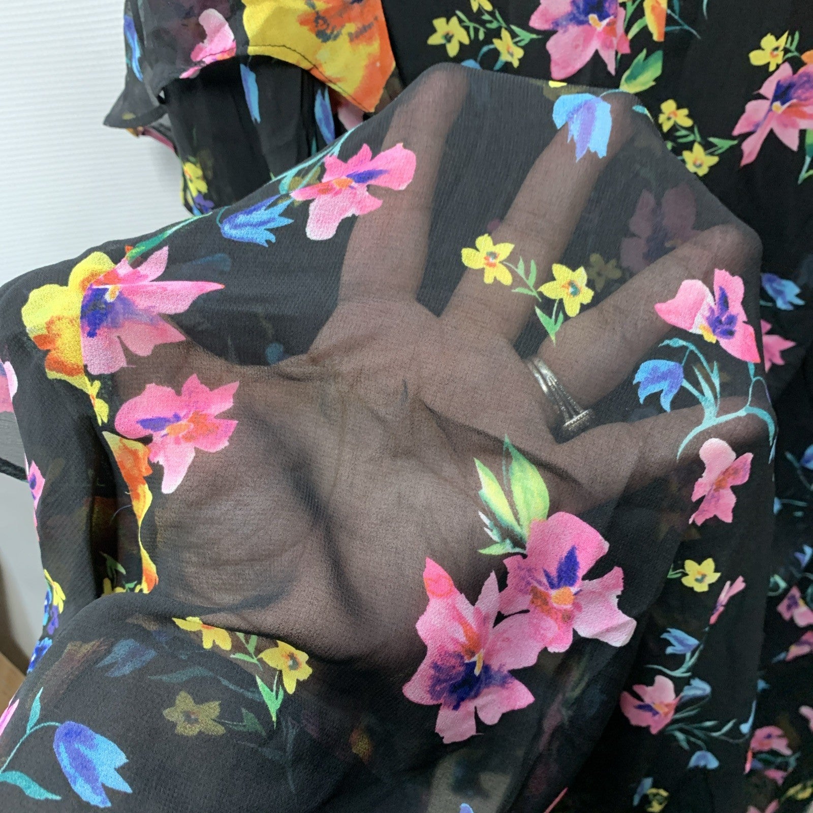 Guess Midnight Fields Women Maxi Dress Size 14 Floral Print Sleeveless V-neck