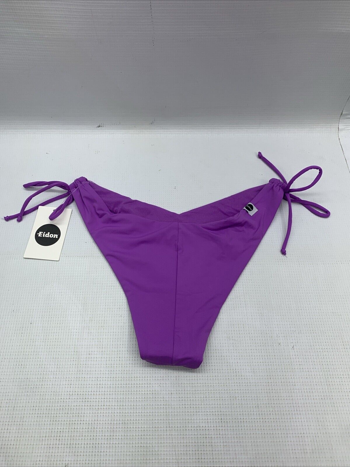 EIDON Standard Leah High Cut V-Front Tie Side Cheeky Bikini Bottom Underwear S