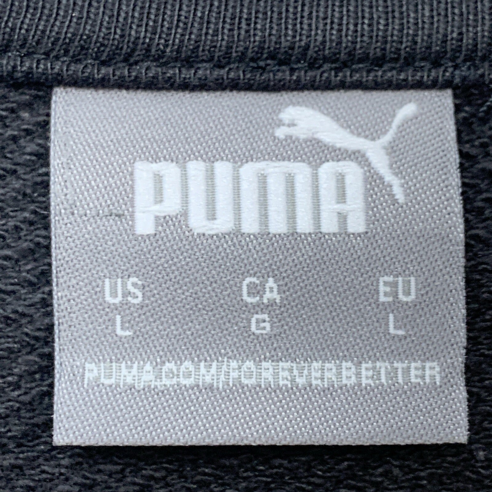 PUMA Women's Better Essentials Crew Sweatshirt Size Large Long Sleeve Black