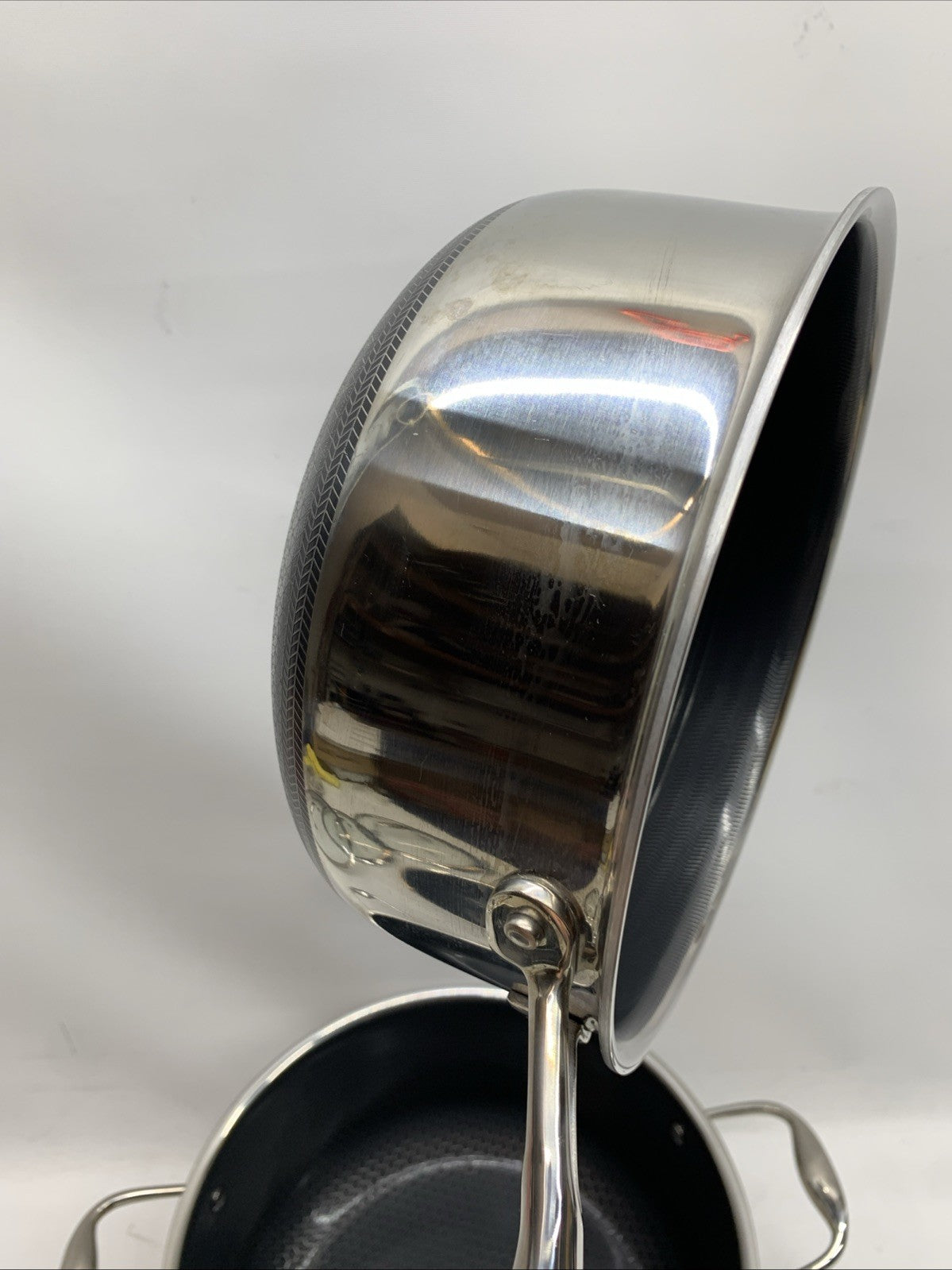 HexClad Hybrid Nonstick 6-Piece Pot Set 8, 3 & 2 Qt Pots with Cover Lids - USED