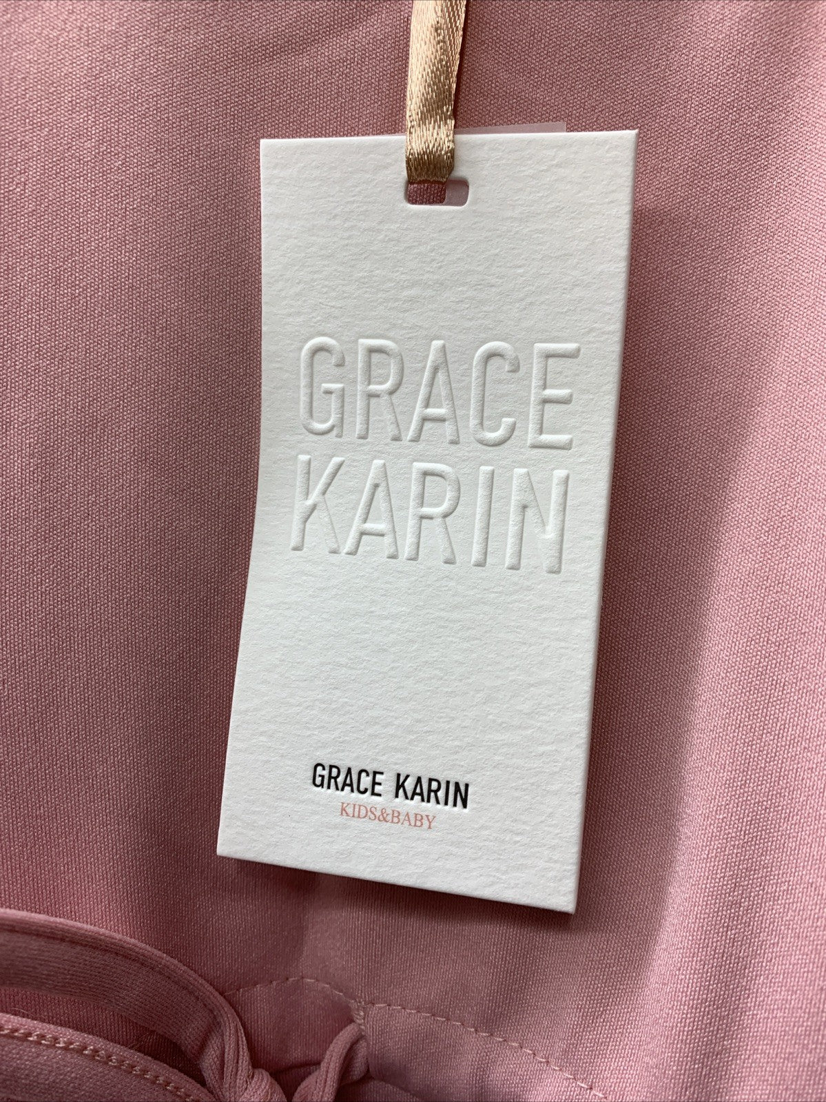 GRACE KARIN Girls Jumpsuit Drawstring Waist Contrast Color Romper Size 10Y Pink