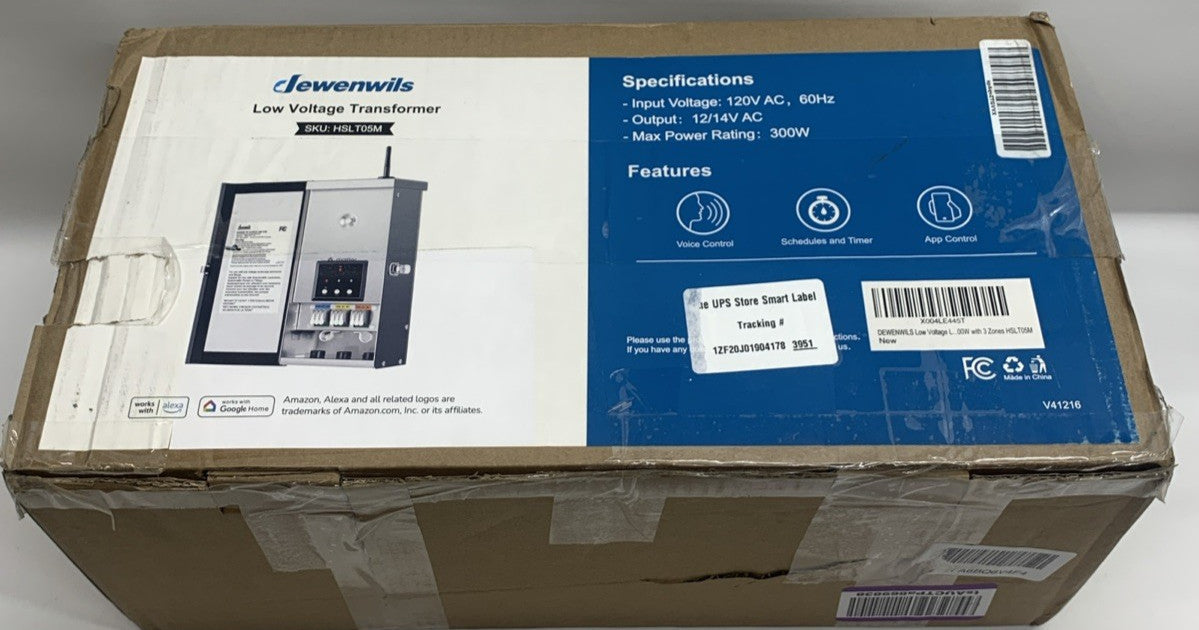 DEWENWILS HSLT05M 300W Matter Smart Low Voltage Landscape Transformer 120V AC