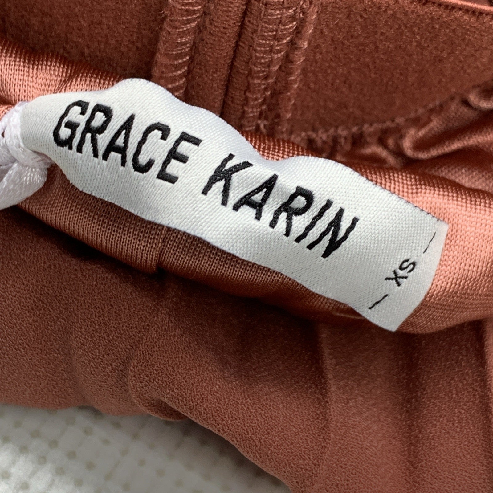 Grace & Elastic Waist Pleated Chiffon Midi Skirt A-line Size XS Brown Pullon