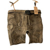 AlpsOak Men's Oktoberfest Lederhosen Authentic German Leather Shorts Size 58