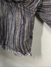 Royalty For Me Shorts Womens Medium Multi Striped Linen Pockets Drawstring Sz M