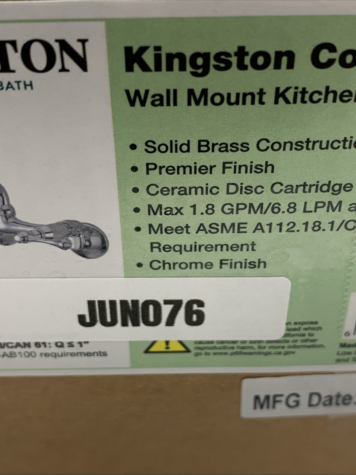 Kingston Brass KS313C Magellan Wall Mount Kitchen Faucet 6