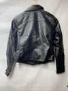 ANTHROPOLOGIE Faux Leather Moto Jacket Women's Long Sleeve with Pockets Size 2XS