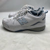 New Balance 608 V5 Womens 10.5 Men's 9 Walking Shoes White Blue Casual Sneakers