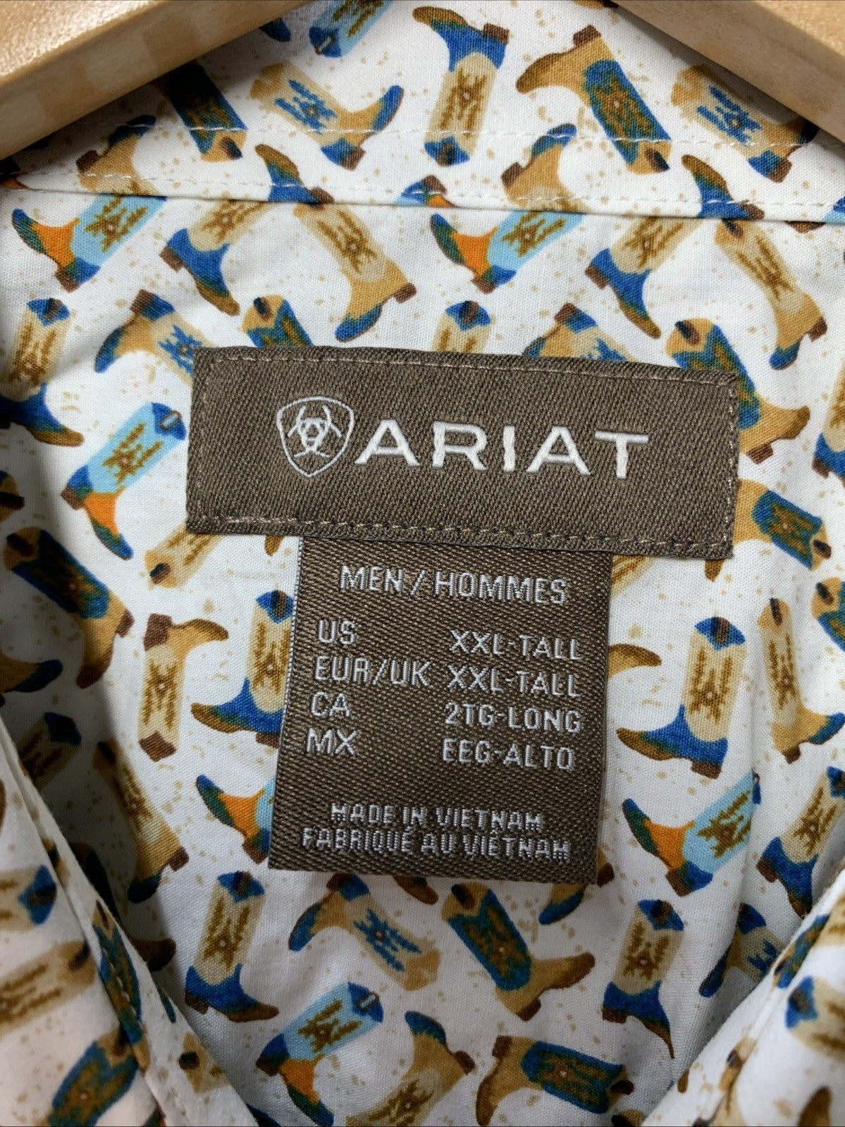 Ariat Men's Gainor Classic Fit Shirt Size 2XLT Long Sleeve Collared 10046530