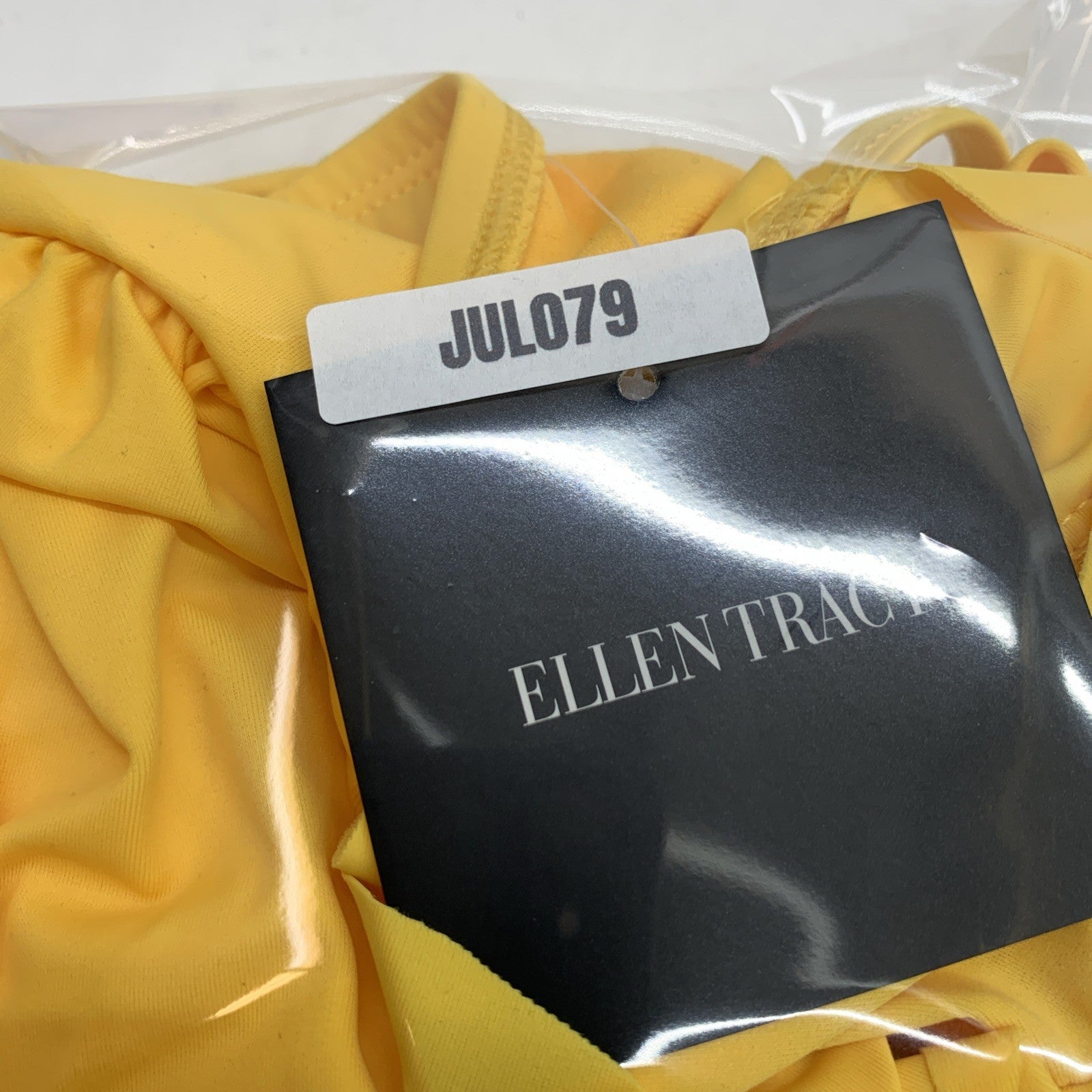 Ellen Tracy Women’s V-Neck One Piece Swimsuit Ruffle Golden Dusk Bathing-suit 10