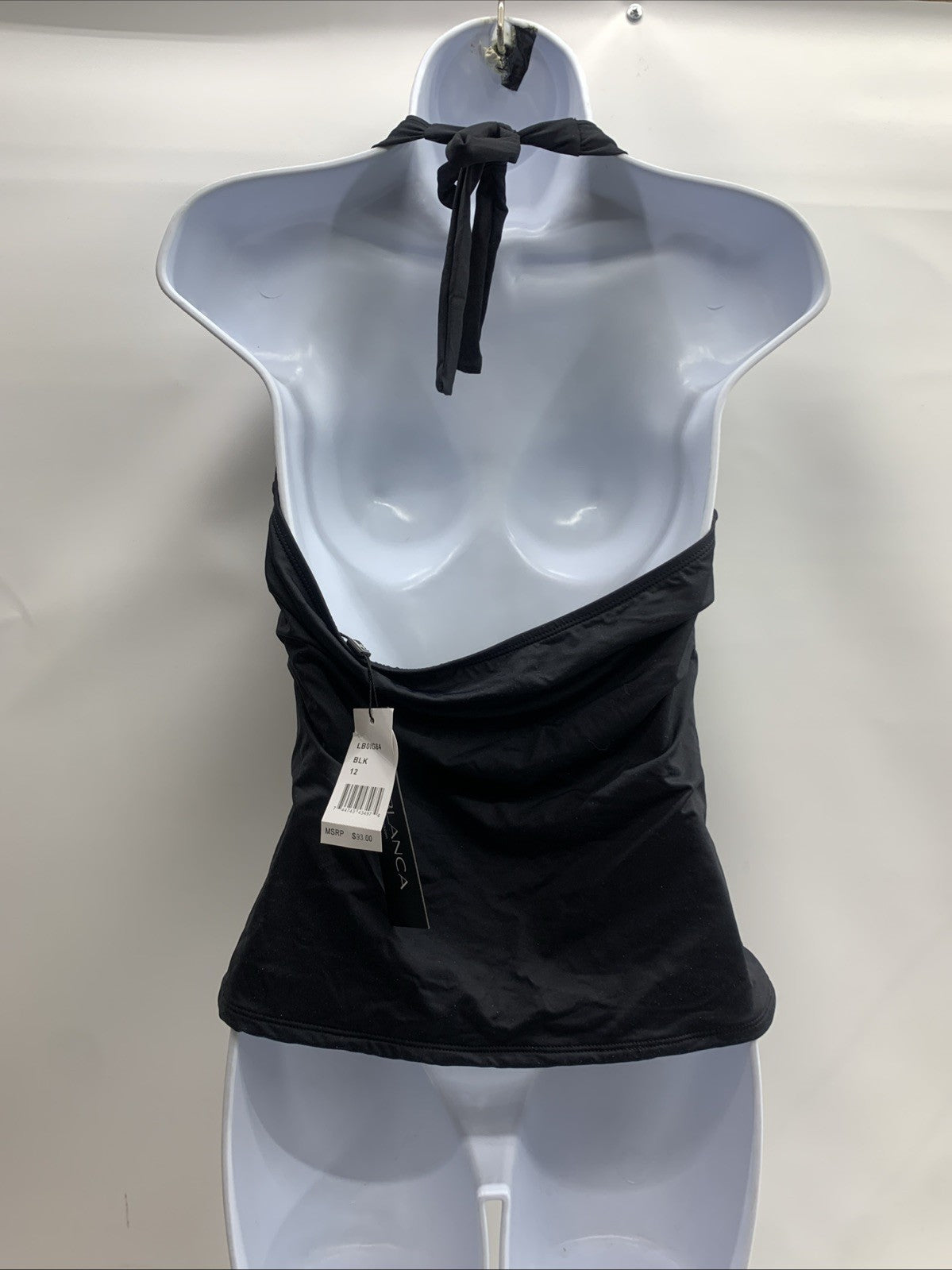 La Blanca Women's Island Goddess Halter Tankini Swimsuit Top LB0IG84 Black 12